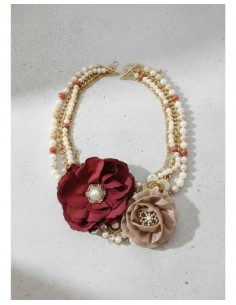 Conjunto Collar Aros Flores...