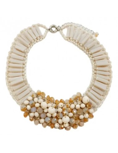 Collar Rosa Corto Con Piedras...
