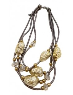 Collar Metal Piedras Oro... 2