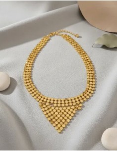 Collar Metal Dorado En V...