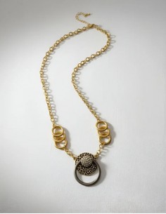 Collar Circulos C/ Strass...