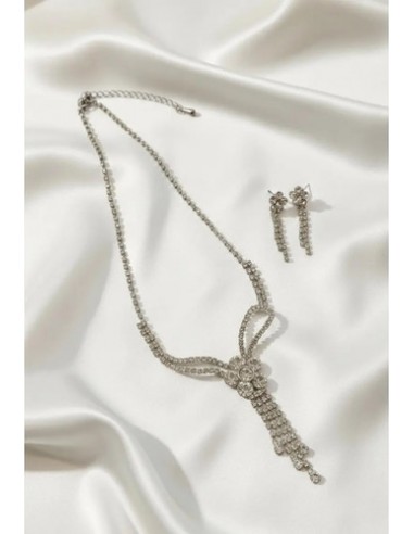 Conjunto Collar Aros Strass Diamantes...
