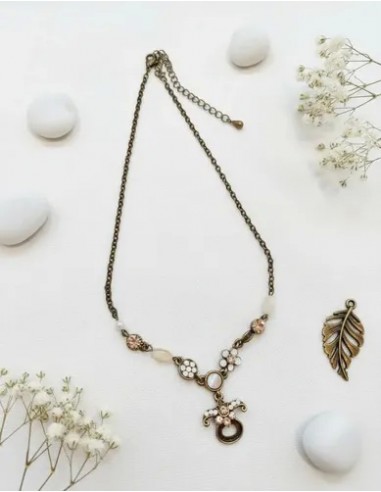 Collar En V Con Piedras Metal...