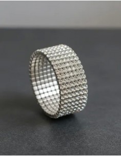 Pulsera Elastizada Plateada...