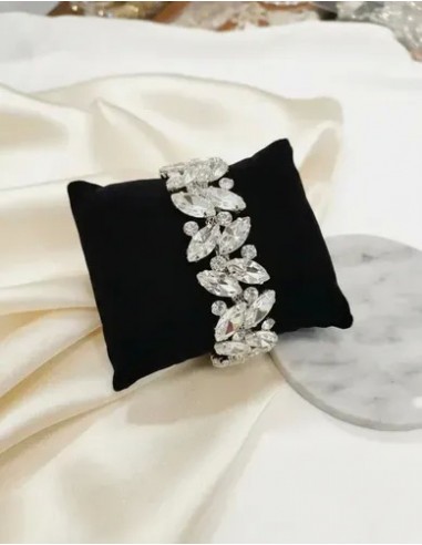 Pulsera Larga Con Cristales Ovalados...