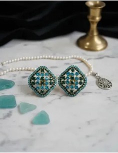 Aros Cuadrados Con Strass...