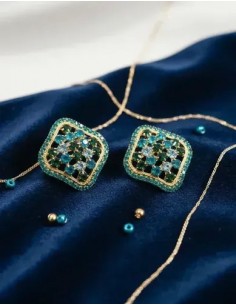 Aros Cuadrados Con Strass... 2