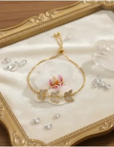 Pulsera Mariposas Dorado...