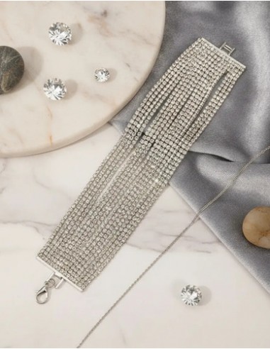 Pulsera Con Cadenas De Strass...