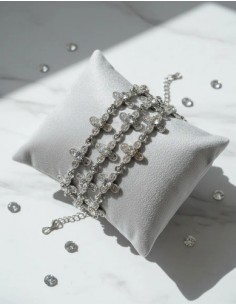 Pulsera Metal Flor Con...