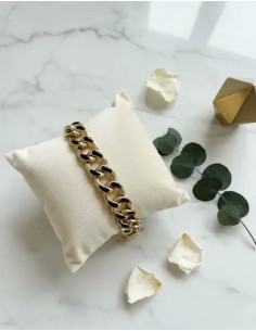 Pulsera Cadena Metal Dorado...