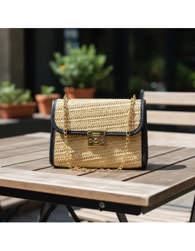 Cartera Bandolera Chica Rafia Tejido...