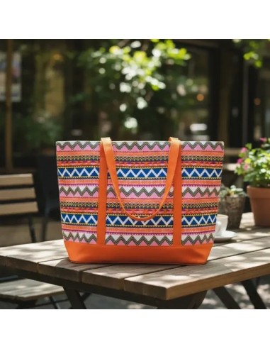 Bolso Grande De Mano Estampado Verano...
