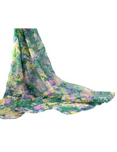 CHAL ANCHO FLOREADO MULTICOLOR