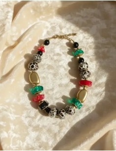 Collar Corto Cadena Piedras...