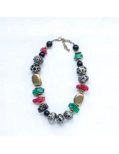 Collar Corto Cadena Piedras... 2