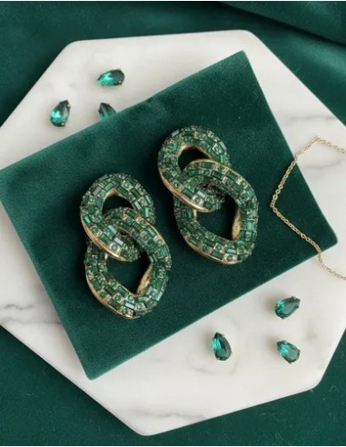 Aros De Piedras Entrelazado...