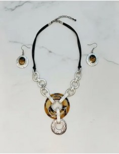 Conjunto Collar Aros Marron... 2