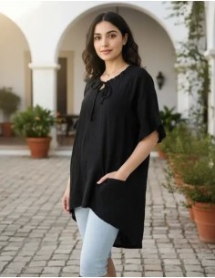 Blusa Camisola Puro Lino...