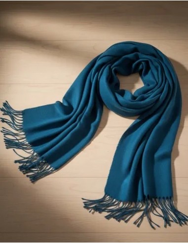 Pashmina Azul Marino Lisa Italiana...