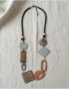 Collar Largo Madera Cordon... 2