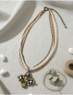 Collar Simil Perlas Cuentas...