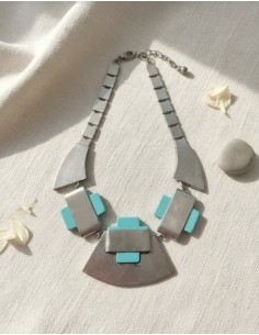 Collar Metal Geometrico Con...