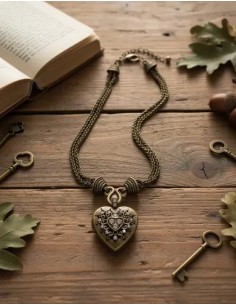 Collar Metal Dije Corazon...
