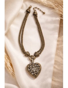 Collar Metal Dije Corazon... 2
