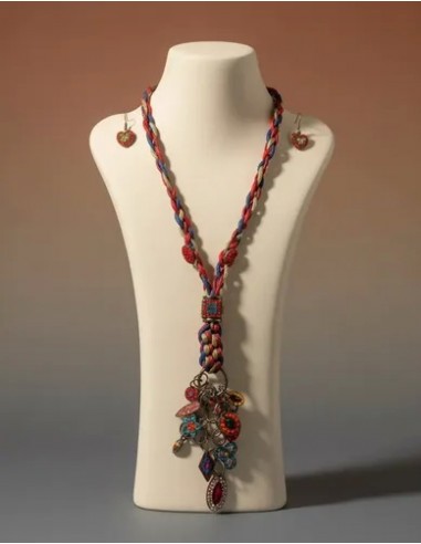 Conjunto Collar Aros Cordon C/metal...