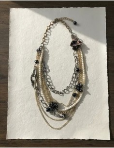 Collar Largo De Cadenas Con...