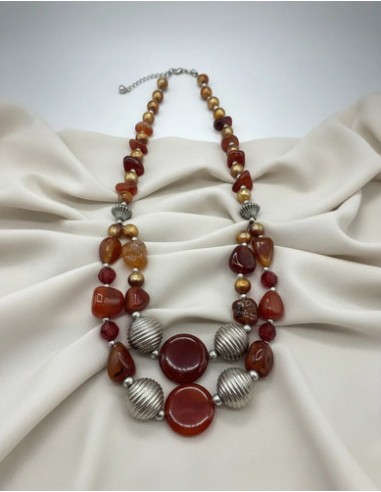 Collar Largo Simil Perlas Piedras...