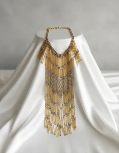 Collar Metal Corto C/ Canutillos...