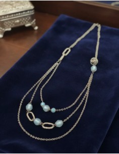 Collar Largo De Metal Con...