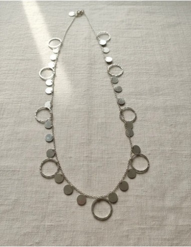 Collar Metalico Largo De Círculos...