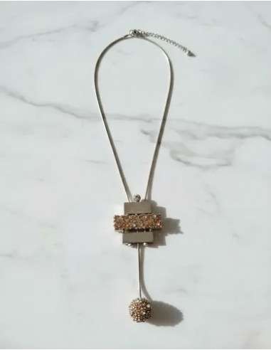 Collar Metal Con Cristal Y Dijes...