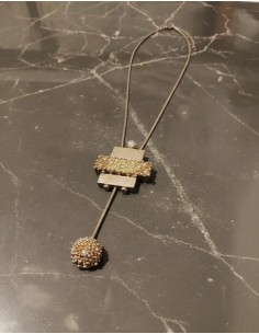 Collar Metal Con Cristal Y... 2