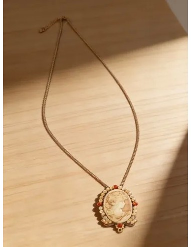 Collar Largo Con Dije Mujer Strass...
