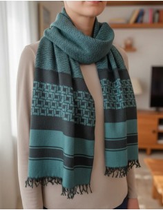 Bufanda Pashmina Con Rayas...