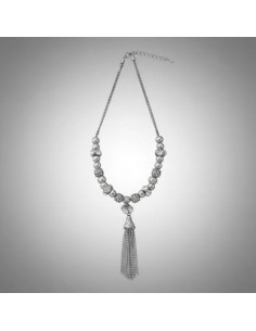 Collar Plateado Con Simil...