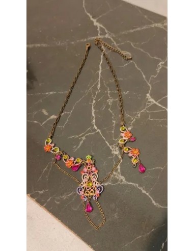 Collar Gargantilla Con Flores Y...