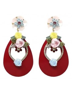 Par De Aros Gota Flores... 2