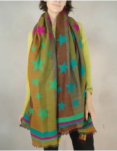 Pashmina Multicolor Ancha...