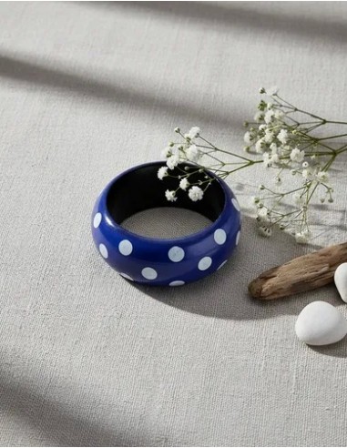 Pulsera Madera Pintada A Lunares...