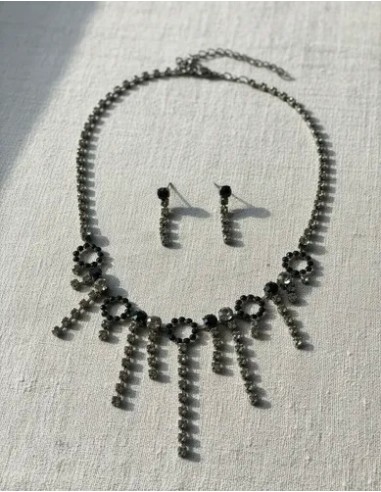 Juego Collar Y Aros Circulos Con...