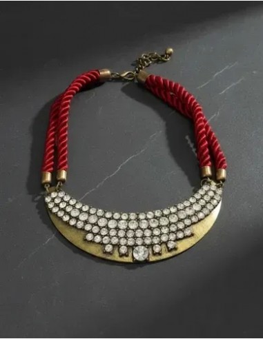 Collar Corto Medialuna C/strass...