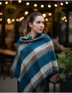 Pashmina Chal Esfumada Azul...