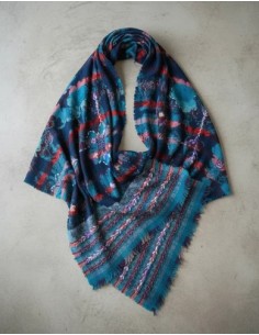 Pashmina Floreada Bordada...