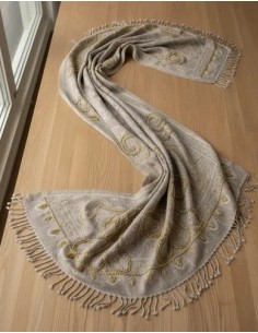 Pashmina Beige-gris Lana... 2
