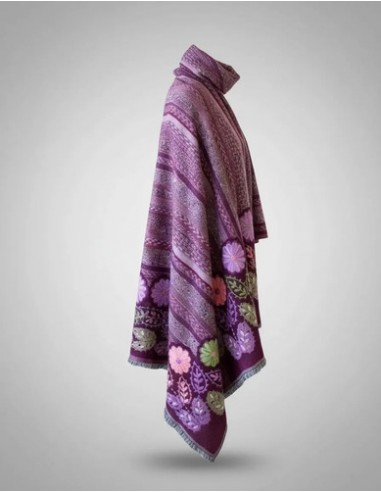 Pashmina Floreada Pura Lana Bordada...
